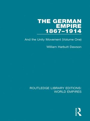 cover image of The German Empire 1867-1914
